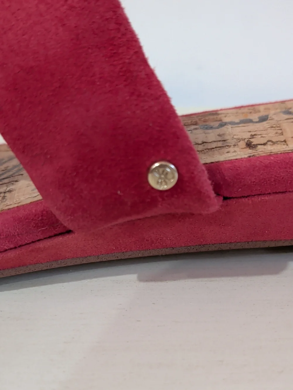 Sam Edelman Red Suede Double-strap Slide Sandals Size 9 - Picture 9 of 13